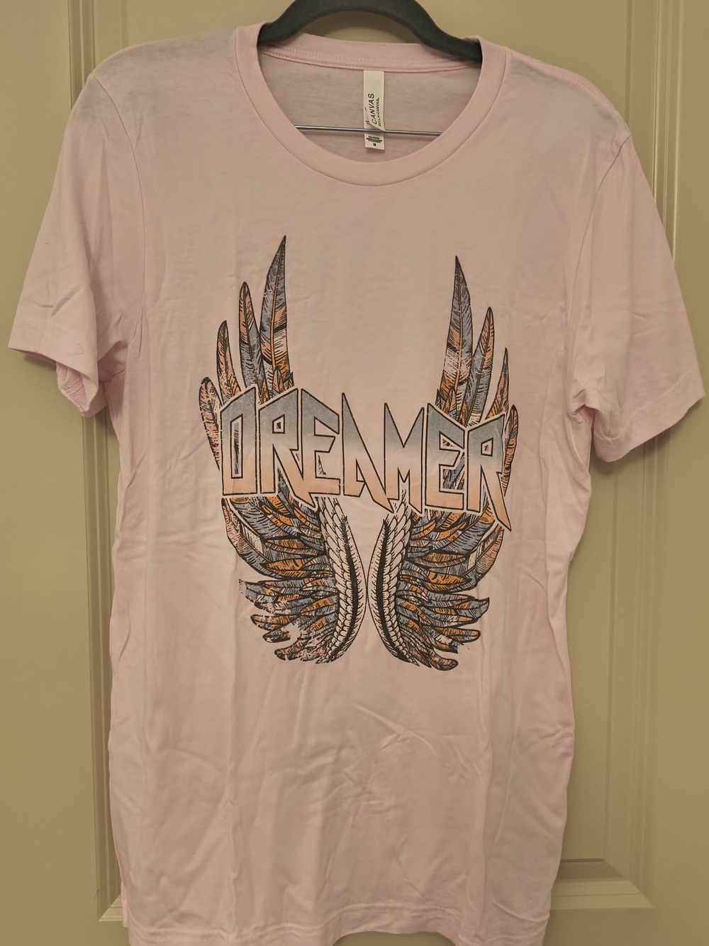 Bella Canvas Pink Dreamer Wing Graphic Tee